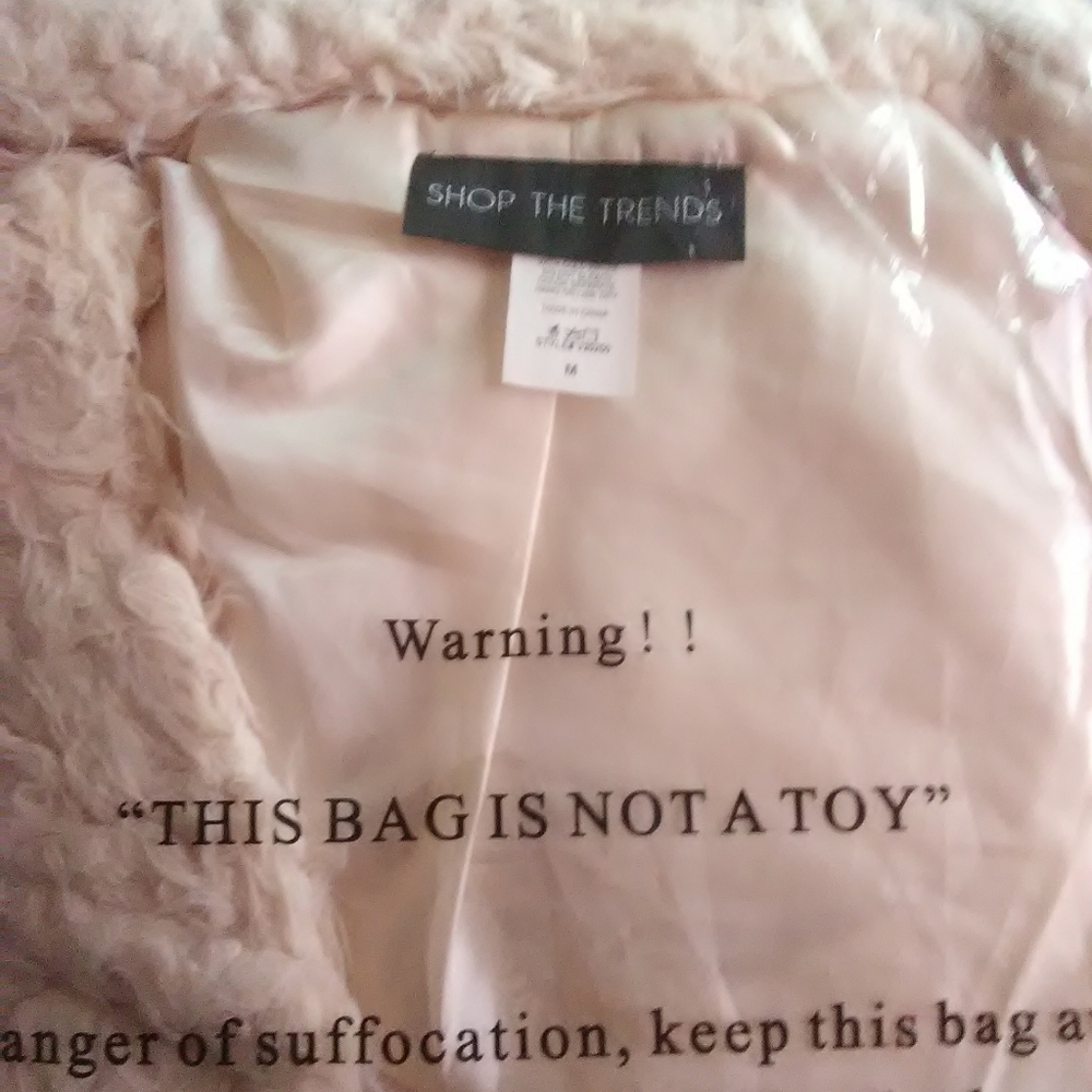 CLEARANCE! Sherpa Teddy Bear Coat Blush Pink - Picture 5 of 6